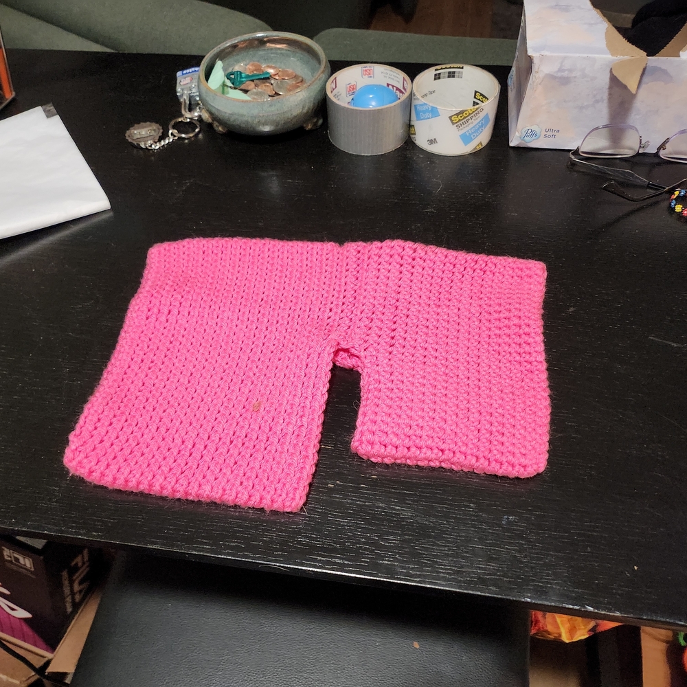 Handmade Pink Crochet DOG SWEATER!